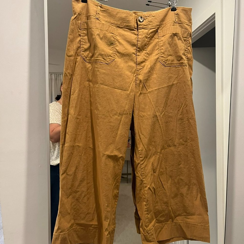 The Colette Cropped Wide-Leg Pants by Maeve